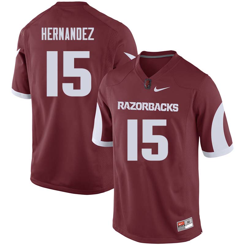 Men #15 Korey Hernandez Arkansas Razorback College Football Jerseys Sale-Cardinal